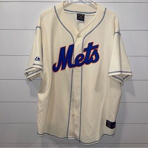 Majestic New York Mets Cooperstown Jersey Adult Size 2X